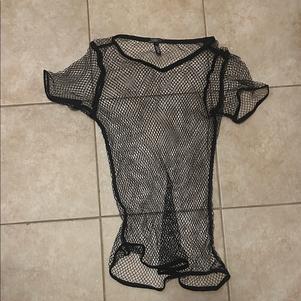 Victoria's Secret Black Fishnet Top